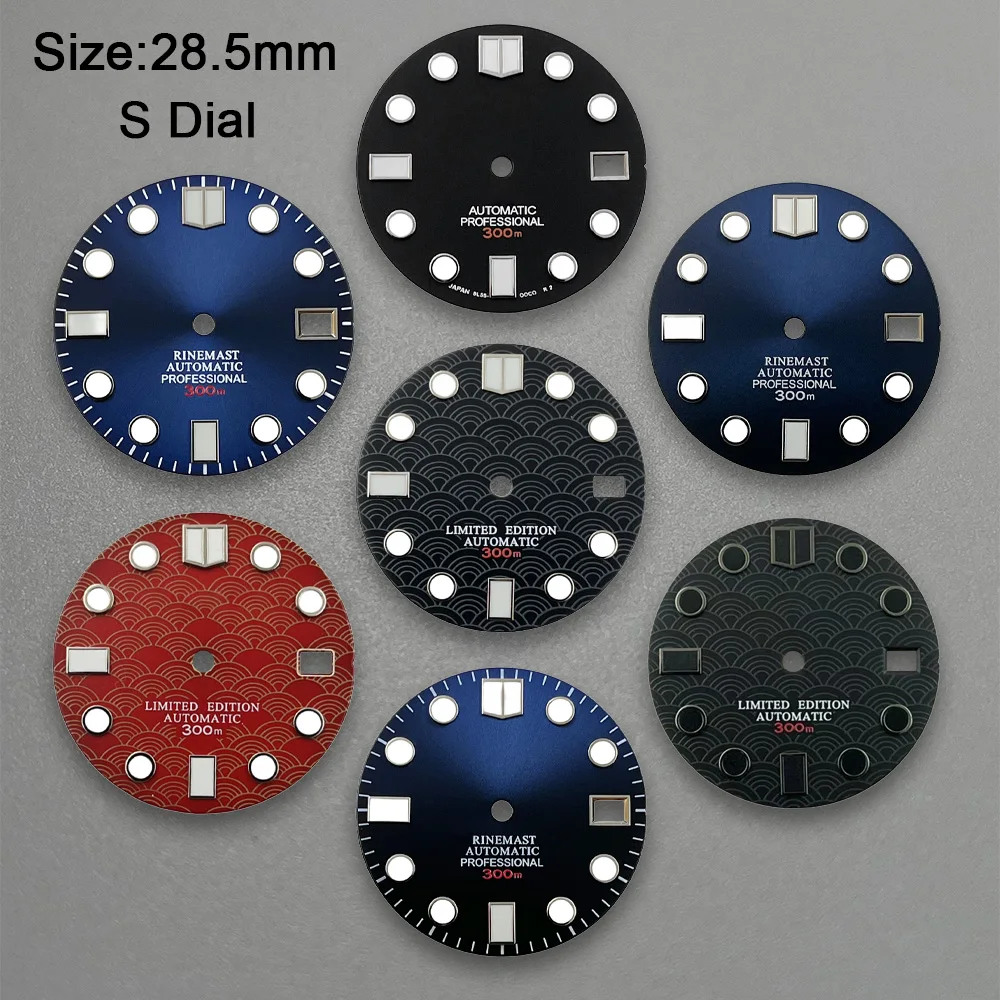 

Циферблат SUB/SKX007 с логотипом NH35 S 28,5 мм, подходит для механизма NH35/NH36, подходит для часов 3/3,8 зеленого цвета, светящиеся аксессуары