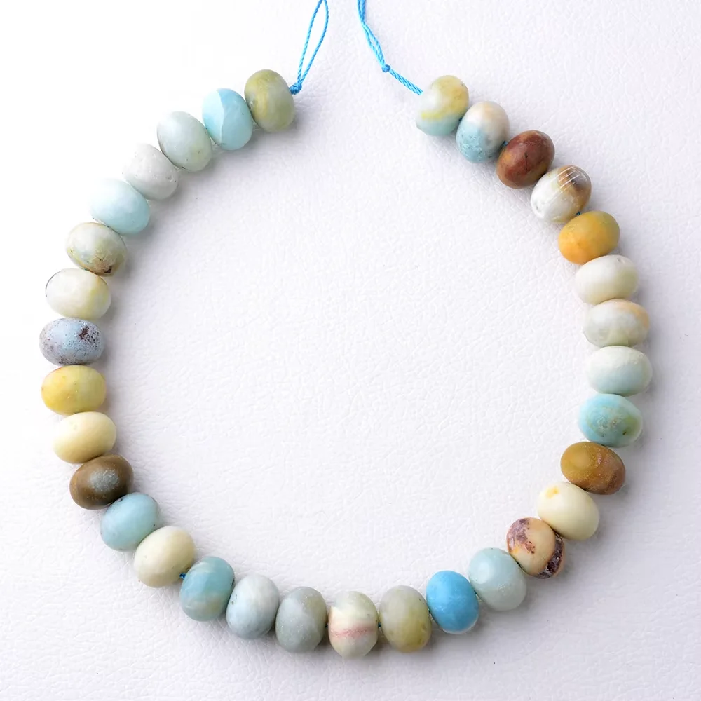 

Women's Natural Amazonite Abacus Loose Beads 15.5'' Per Strand Size 13x17mm