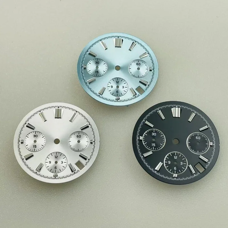 

VK63 Dial 29.5mm G-S Panda Dial Suitable Movement VK63 Quartz Movement Blue Luminous Ice Blue Watch Accessories NEW DIY