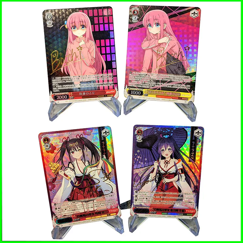 collectible cards games for boys toys table games birthday gifts DIY anime Kochou Shinobu Hu Tao Kanna premium flash cards