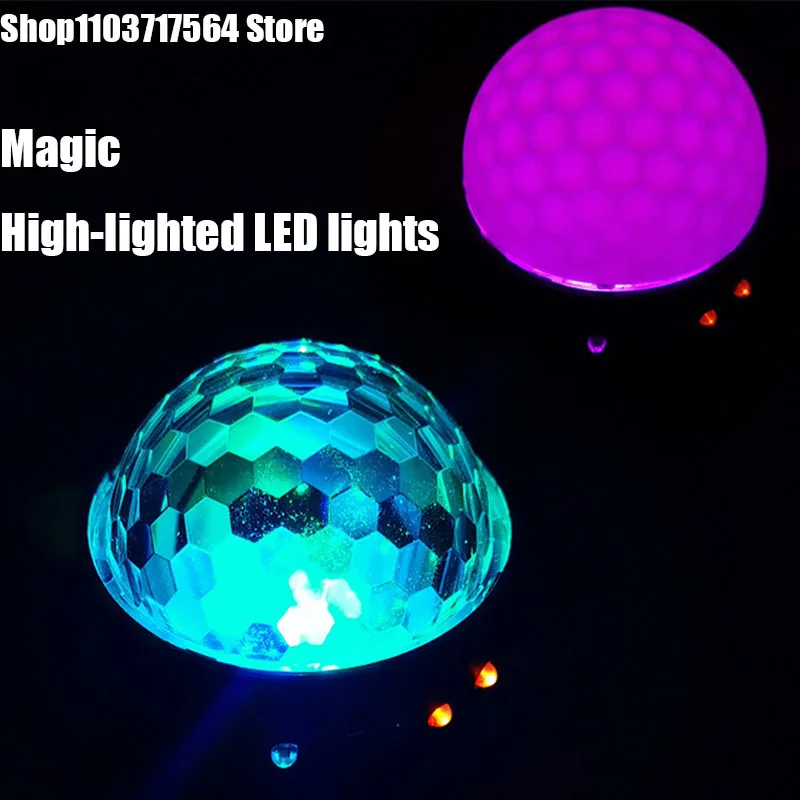 

Car portable DJ light LED small magic ball DJ stage light Mini crystal Magic Ball light colorful USB voice controlled atmosphere