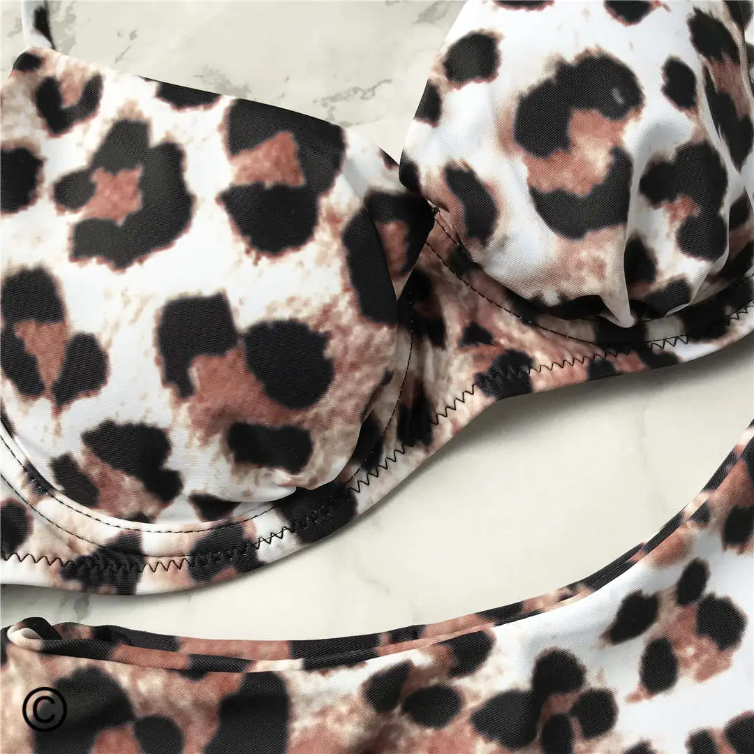 S - XL Neuer, sexy Leoparden-Bikini, Damen-Badebekleidung, zweiteiliger Bikini-Set, mit Bügel, Badeanzug, Badebekleidung, Modell V872SW. – Detail 13
