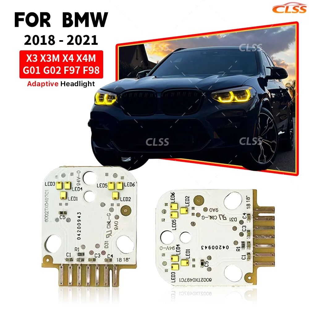 

63117466107 DRL Board Angel Eyes Lightsource For BMW X3 X4 G01 G02 X3M 2018-2021 Adaptive Headlight Daytime Running Light Module