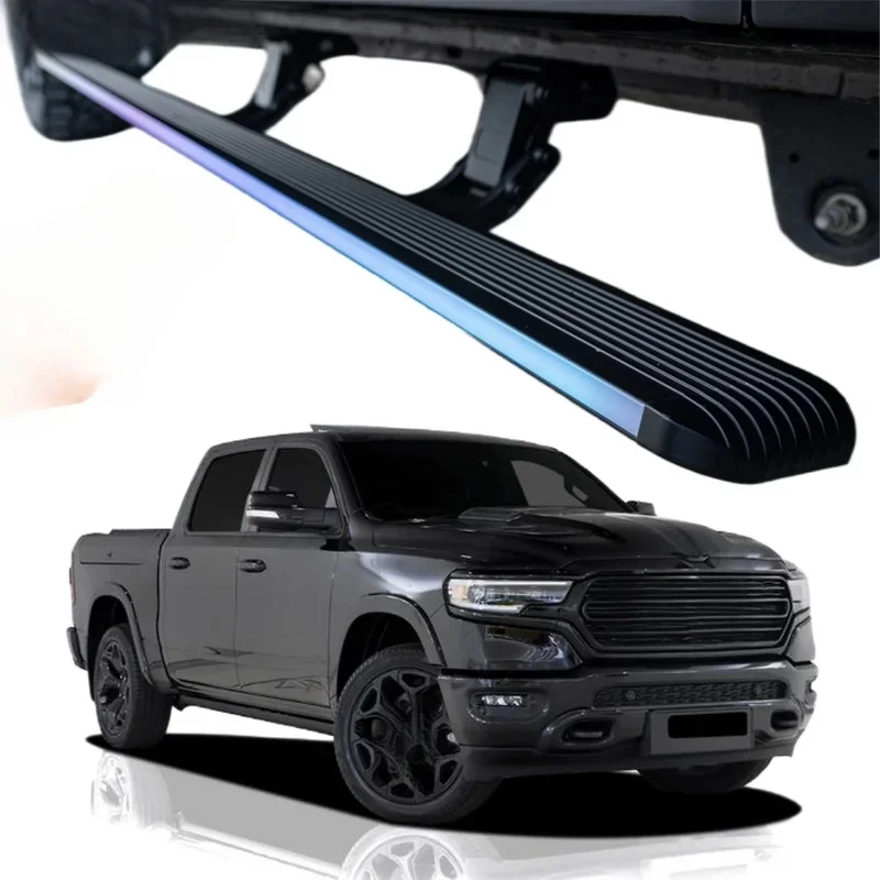Sturdy Drop Light Retractable Power Running Boards Anti-slip Side Steps SUV Pickup Exterior Accessories