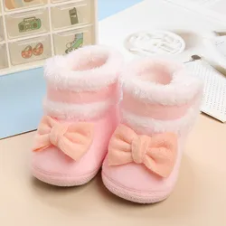 Baywell Winter Newborn Baby Fur Warm Snow Boots Toddler Boys Soft Sole First walker 1 Year Autumn Baby Shoes Girl 0-15 Months