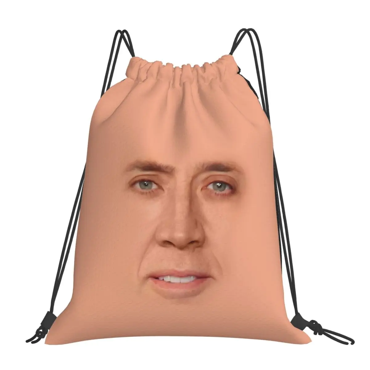 Nicolas Cage-mochilas faciales, bolsas portátiles con cordón, paquete de bolsillo, bolsa deportiva, bolsas para libros para hombre y mujer, escuela