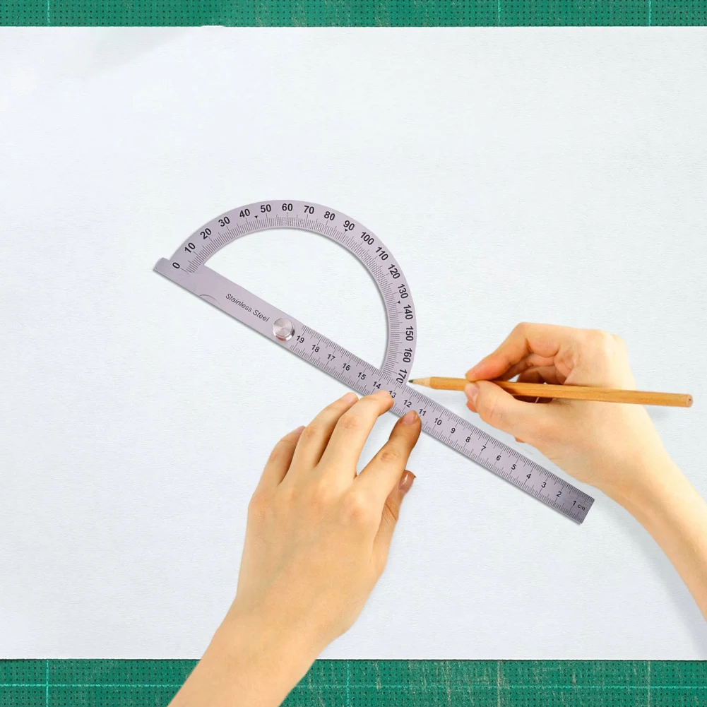 

Stainless Steel Protractor 180 Degree Multi Angle Measuring Ruler Angle Meter Angle Finder Goniometro Woodworking Tools