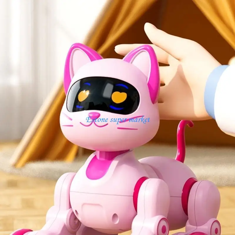 090B ของเล่นหุ่นยนต์สัตว์เลี้ยงคู่หูอัตโนมัติพร้อมฟังก์ชันจับเวลา ของเล่นวัสดุ ABS