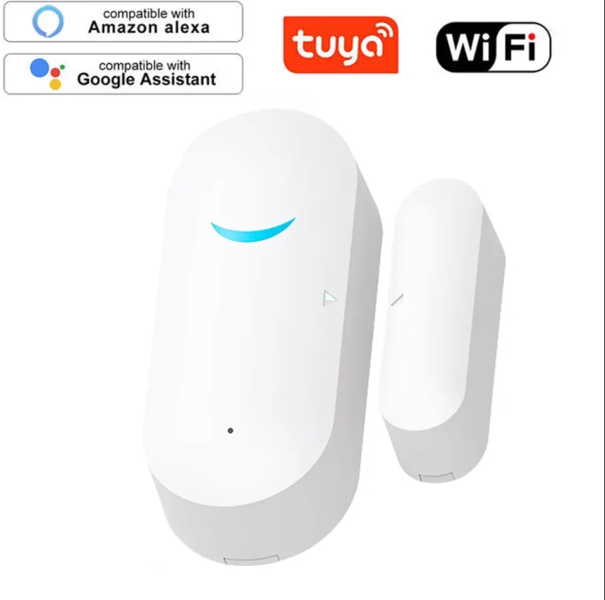 Tuya Smart WiFi Door Sensor Door Open / Closed Detectors App Telecontrol Notification Alert Security Alarm Support Alexa Google