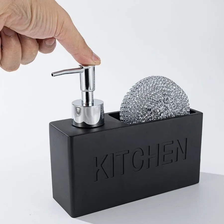 

Modern Kitchen Accessories Soap Dispenser Set Liquid Hand Soap Dispenser Pump Bottle Brushes Holds Sponges Scrubbers