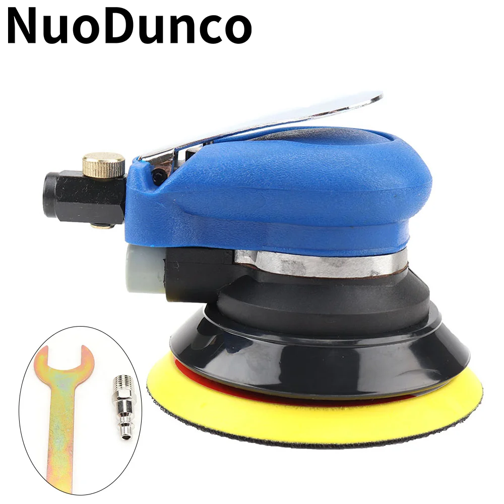 5/6 Inch Pneumatic Orbital Sander Air Polisher Air Vacuum Grinder Sander Car Body Waxing Polishing For Car Wood Grinding