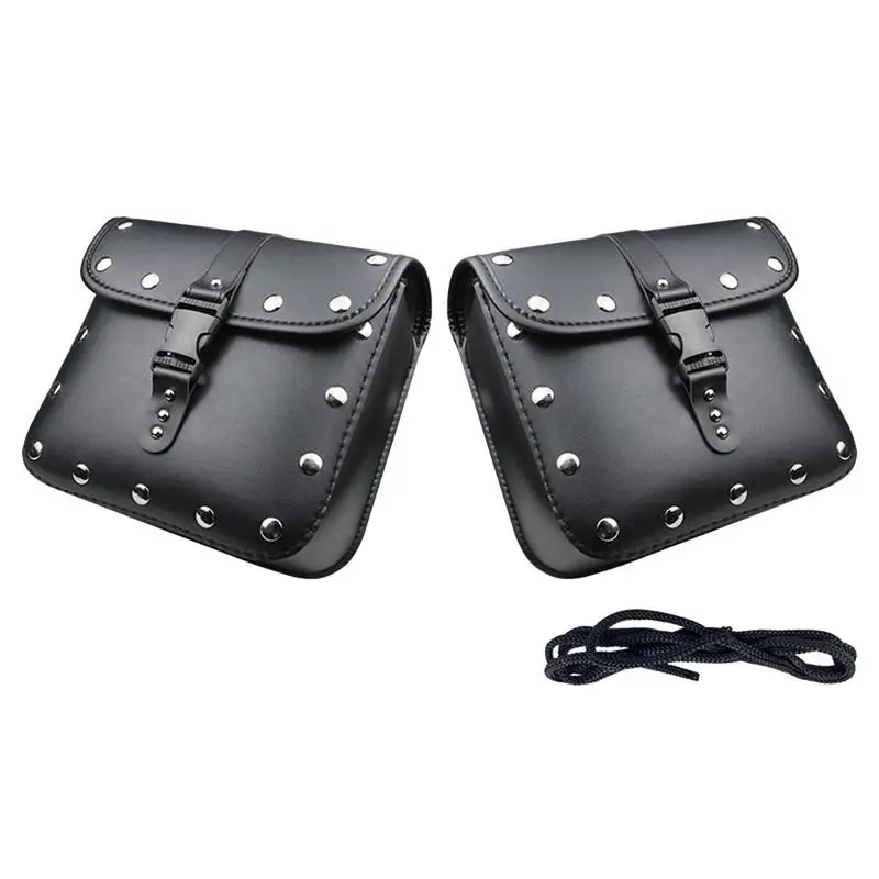 Motorcycle Throw Over Saddlebags Pannier Motorcycle Saddle Bag PU Leather Motorcycle Accessories For Off-Road Cruise And Sports