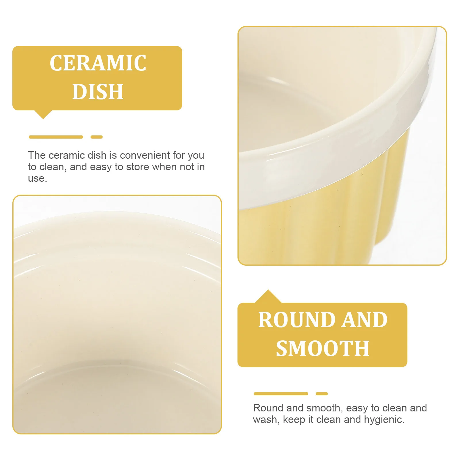 

1Pcs Ceramic Pudding Bowl Versatile Baking Serving Bowl for Desserts Soups Caramel Quiche French Onion Condiments Spices Cooking