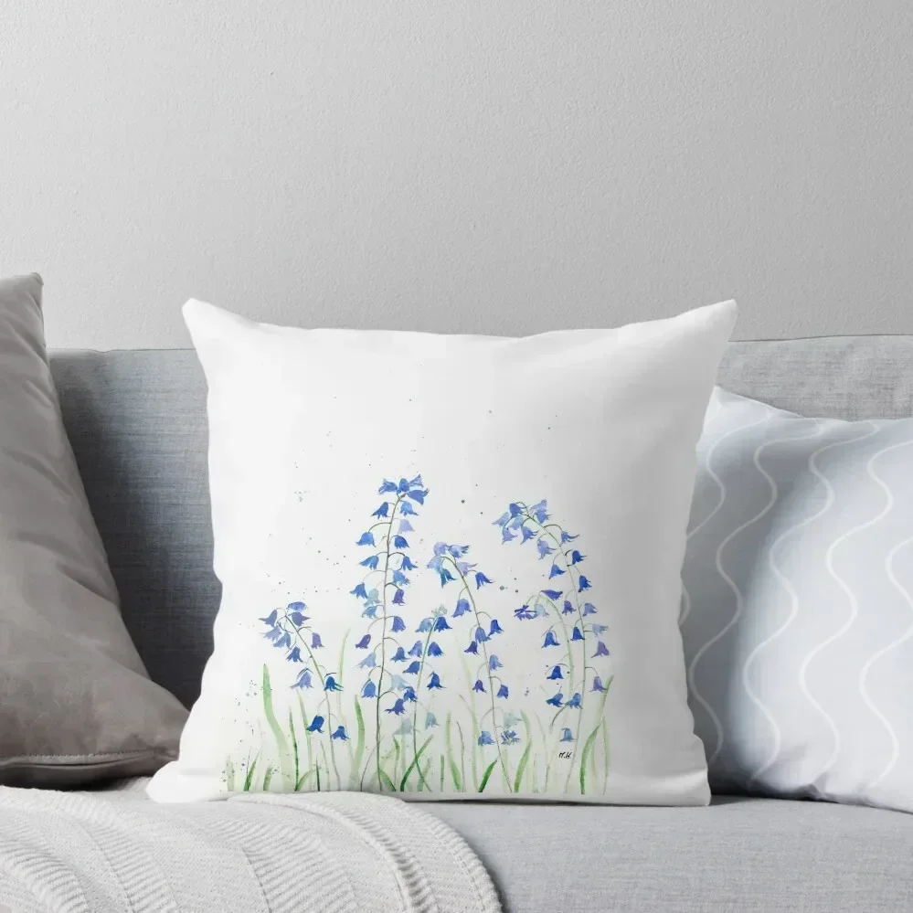 Bluebells flowers watercolours Throw Pillow Decorative pillowcase Sofa Cushions Covers pillow