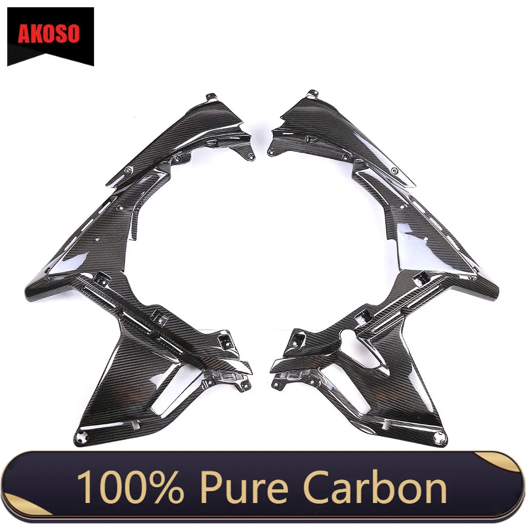 100% 3K Pure Full Dry Carbon Fiber Motorcycle Body Inner Side fairings Side Panels Fairing Kit For Aprilia RVS4 2021 2022 2023