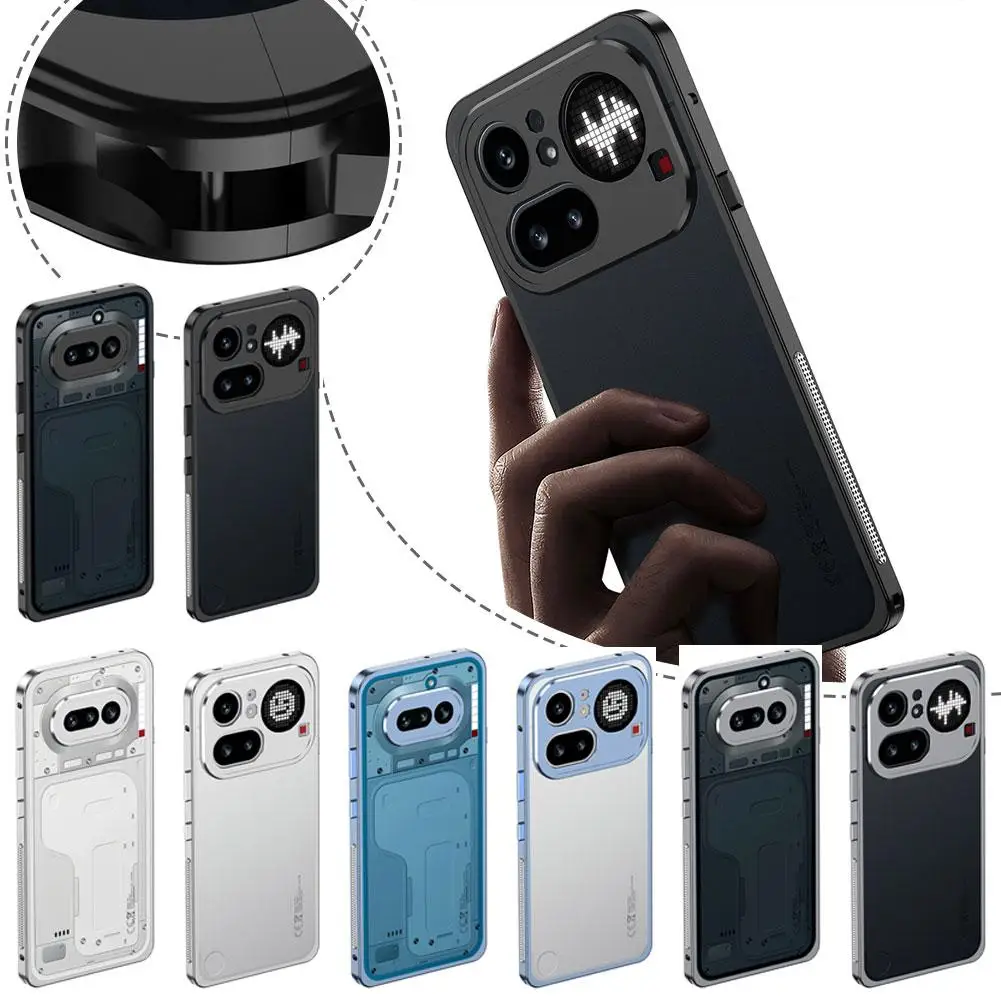 Metal Frame Case for Nothing Phone 4A Pro, Aluminum Alloy Bumper with Lens Protection, Heat Dissipation Shockproof Phone Cover