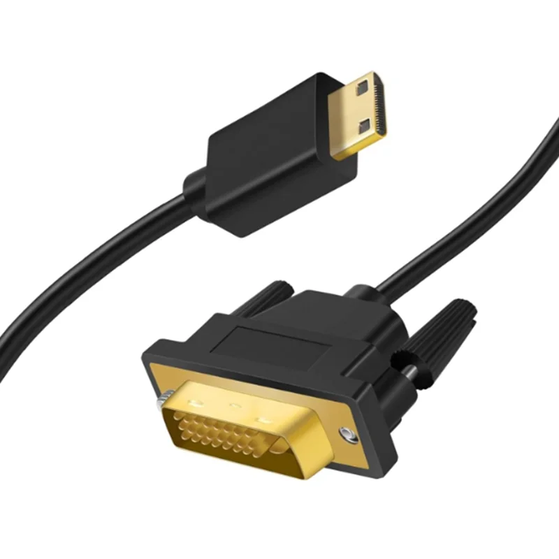 Совместимость с Mini HDMI для DVI 24 + 1, общественное подключение, совместимый с Mini HDMI, соединительный кабель высокой четкости DVI, 0,3–1,8 м
