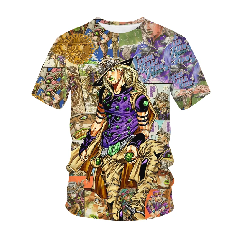 New Jojo Bizarre Adventure T-Shirts Anime Manga 3D Print Streetwear Men and Women Fashion Oversized Kids Tees Tops Clothing