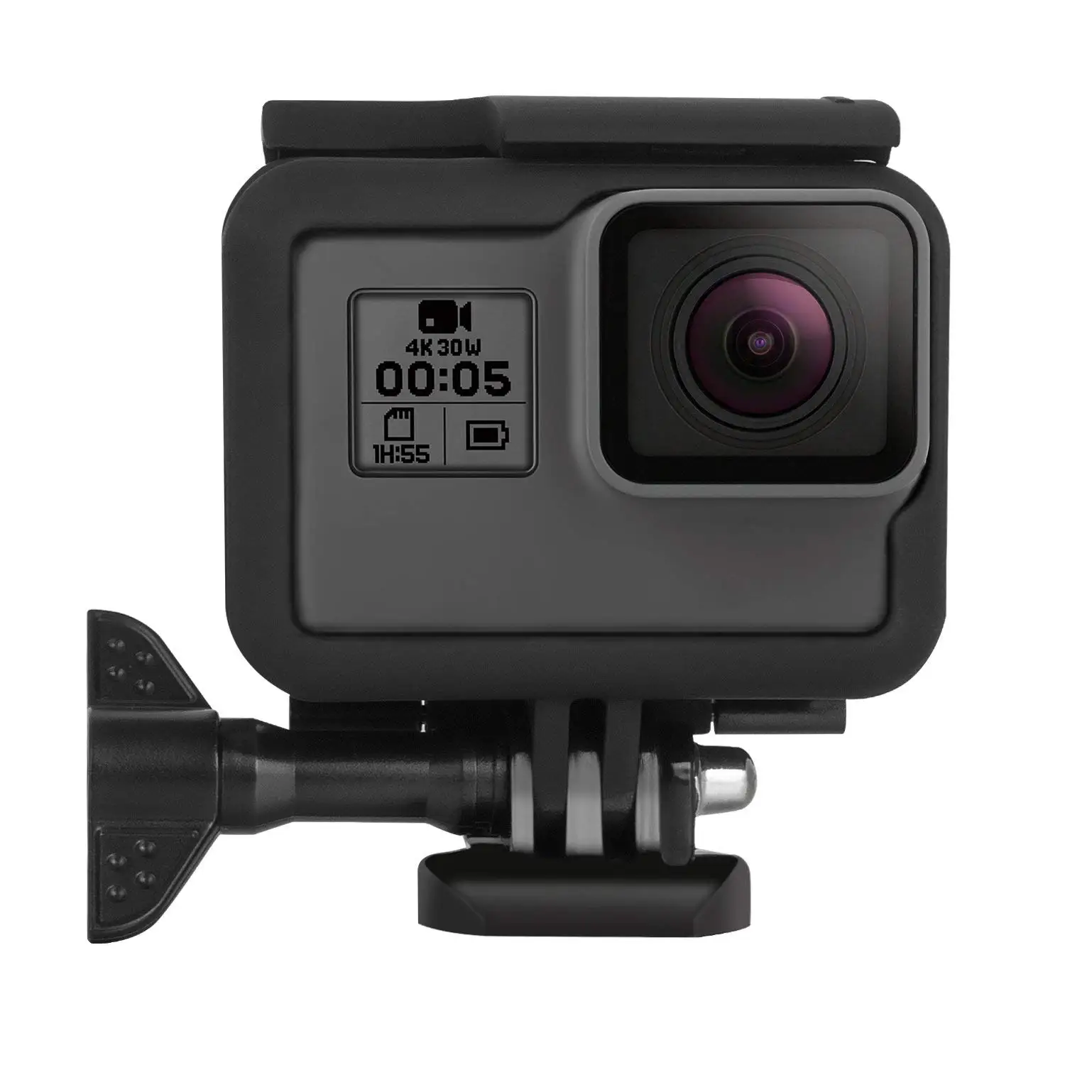 Bingkai untuk GoPro Hero (2018) /6/5 "casing cangkang pelindung bingkai perumahan untuk Go Pro Hero6 Hero5 HITAM dengan cepat