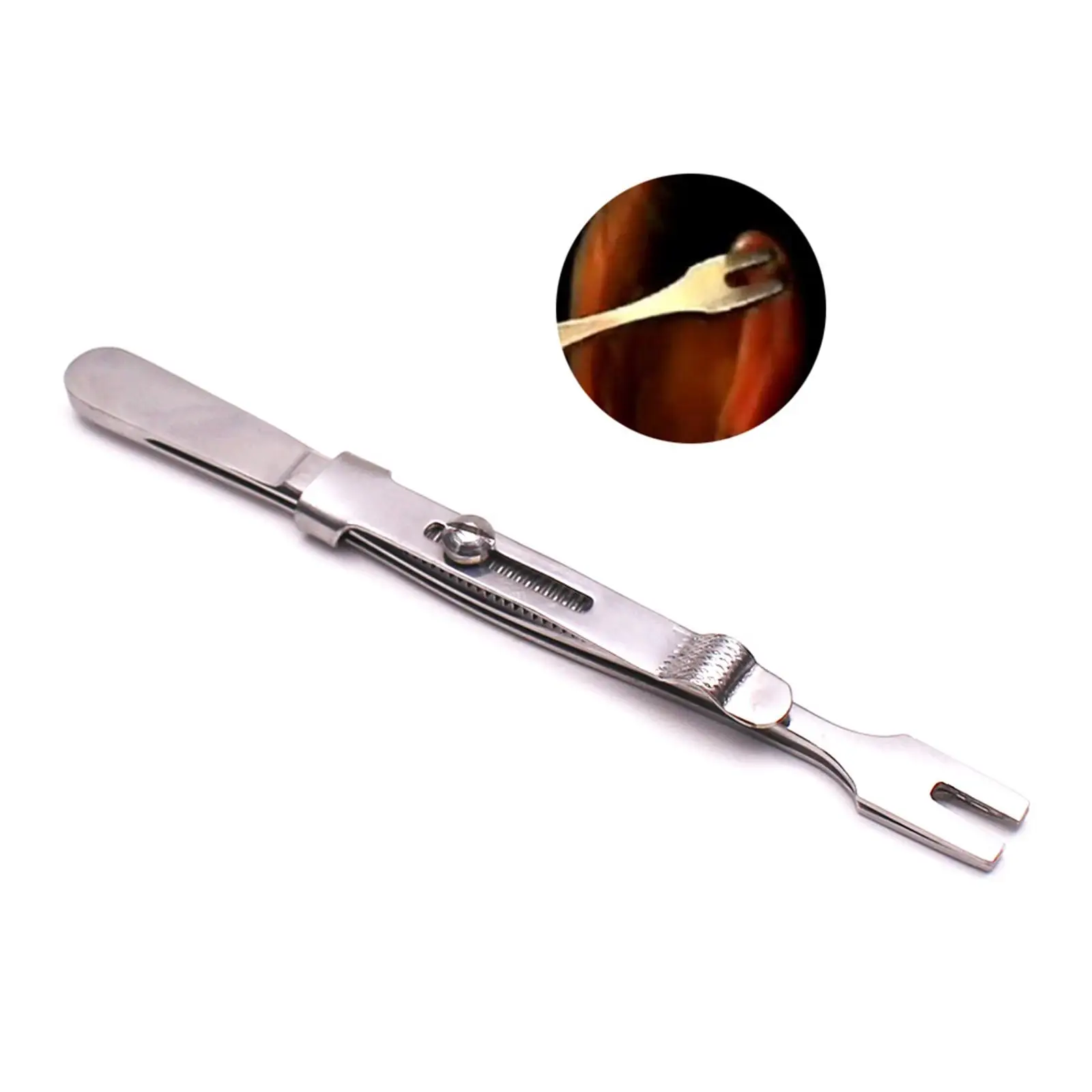 Locking Slotted Body Piercing Tweezer Professional Tools for Ear Piercing