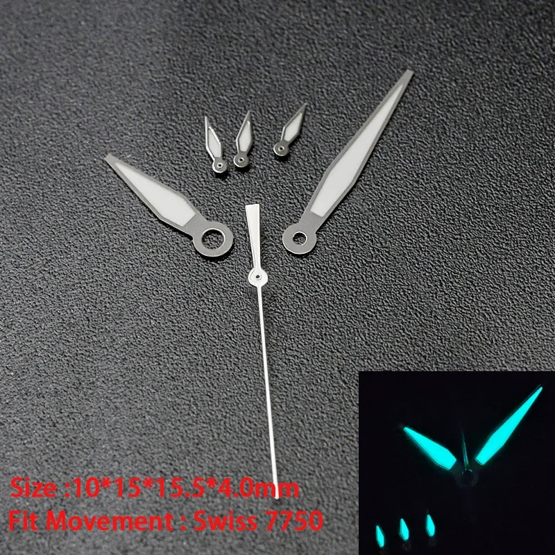 Watch Hands Needles Fit Swiss Movement 7750 2824 NH36 Super Swiss Green Luminous Hands for IWC Men\'s Watches Repair Watch Parts