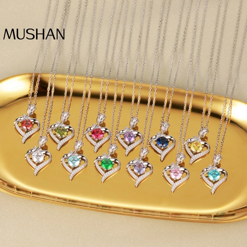 

Ювелирное изделие MuShan: ожерелье из стерлингового серебра 925 пробы с выращенным в лаборатории рубином, сияющее, для повседневной носки, для женщин, с покрытием из 18-каратного золота, на годовщину