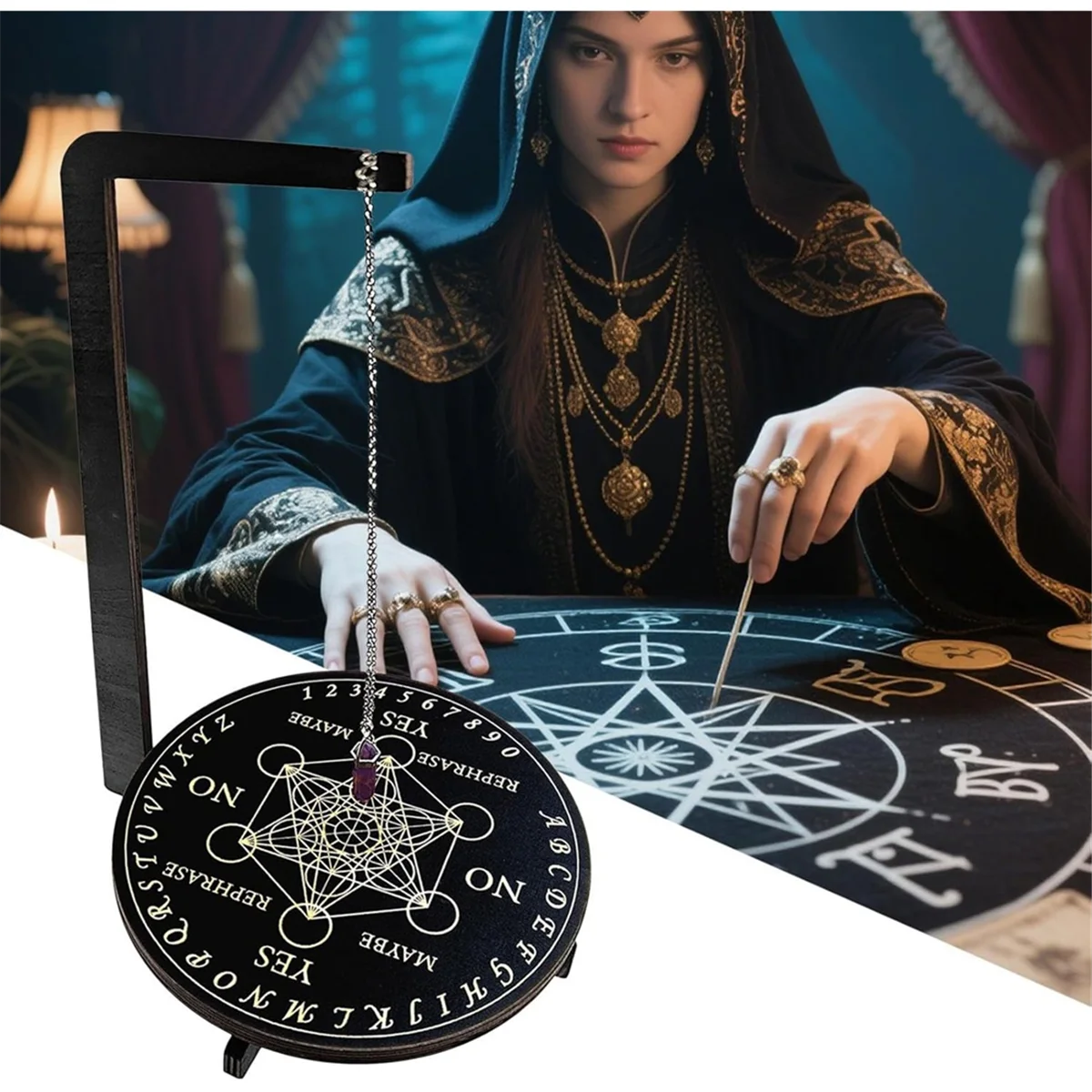 حامل عرض البندول Y31A، حامل البندول الصخور وأحجار الزينة، حامل عرض كريستال المجوهرات، لإعداد القراءة B