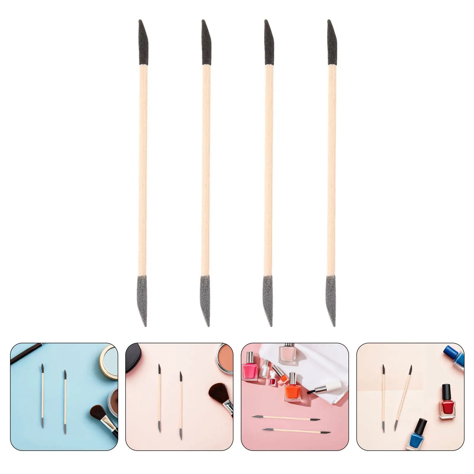 40 pcs Nail Manicure Pedicure File Files Tool Halloween Christmas New Year Cuticle Pushers Sticks Cuticle Cleaning Tool Dual