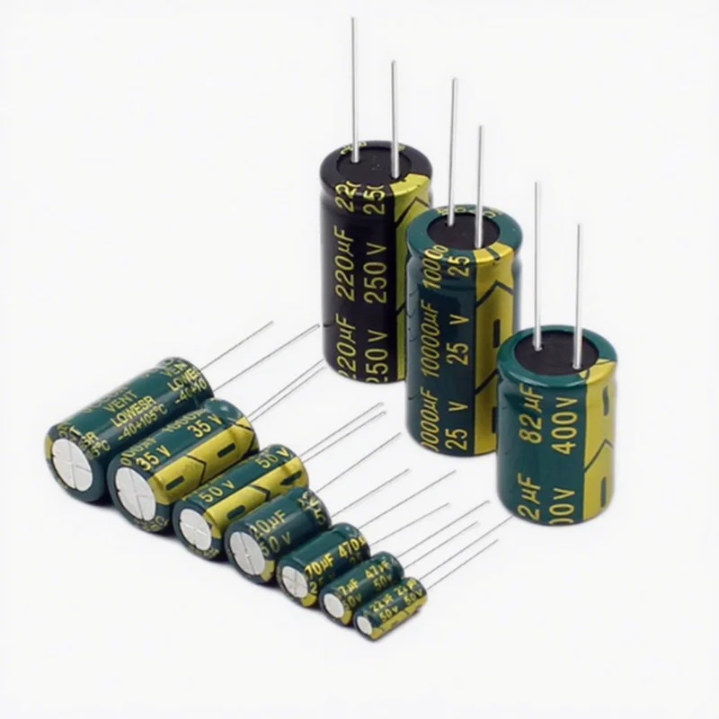 1-10PCS High Frequency Direct-Insert Aluminum Electrolytic Capacitors Various Voltages And Capacitances 6.3V-400V 220UF-1000UF