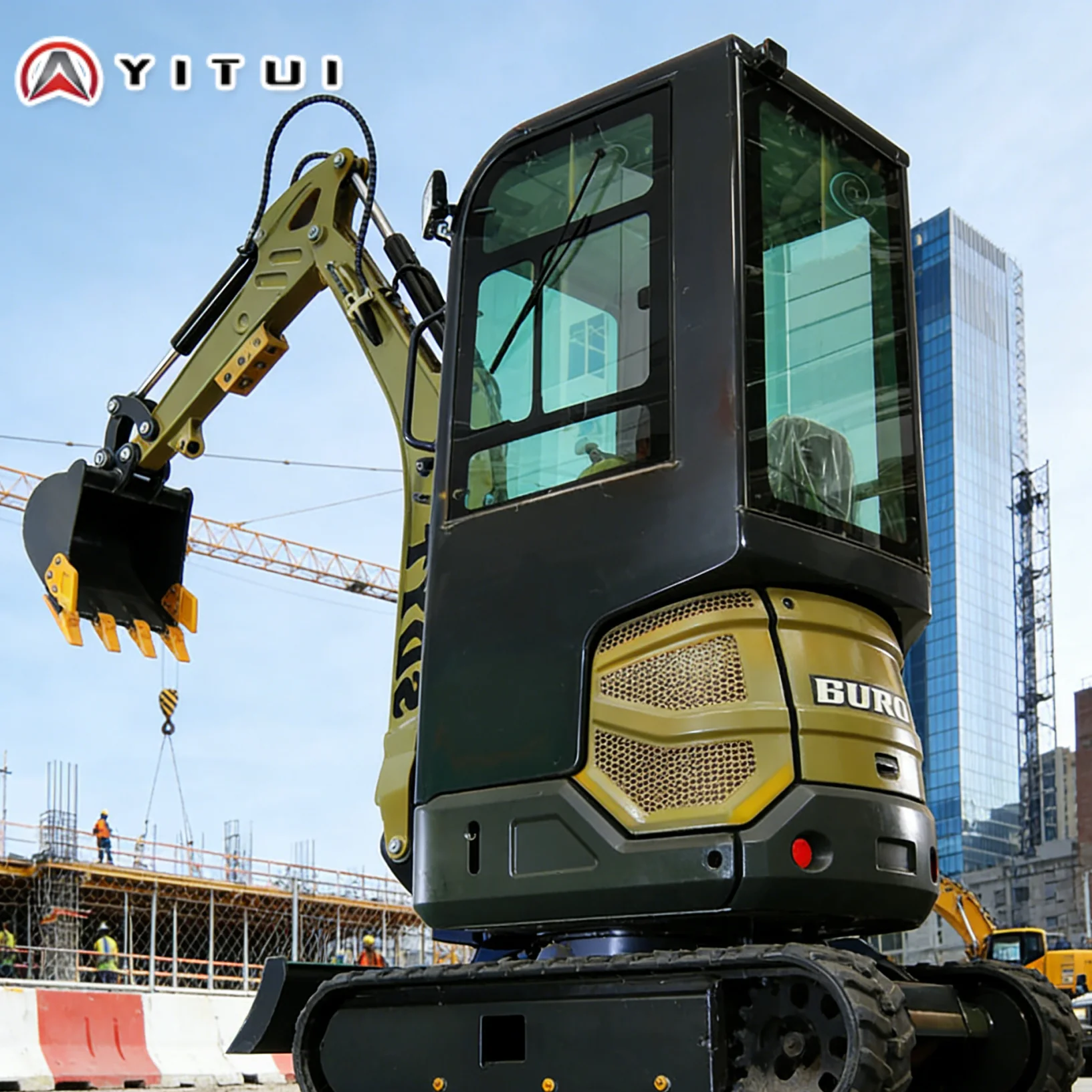 Lightweight Mini Crawler Excavator 2.0 Ton Compact Digger with cab for Small Construction Projects & Farm Work Customized