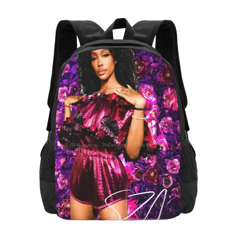 Sza Floral Poster Hot Sale Schoolbag Backpack Fashion Bags Sza Ctrl Floral Design Black Woman Good Days Broken