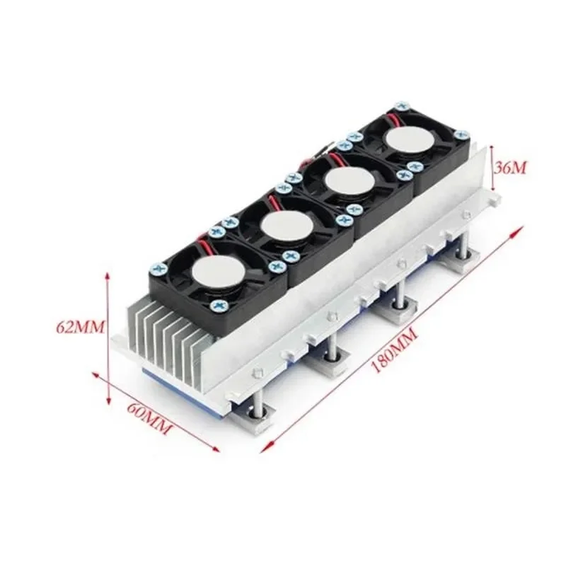 Portable Cooling Device 12V Semiconductor Refrigeration Module Kit High Power Heat Sink Radiator for DIY Mini Fridge Air