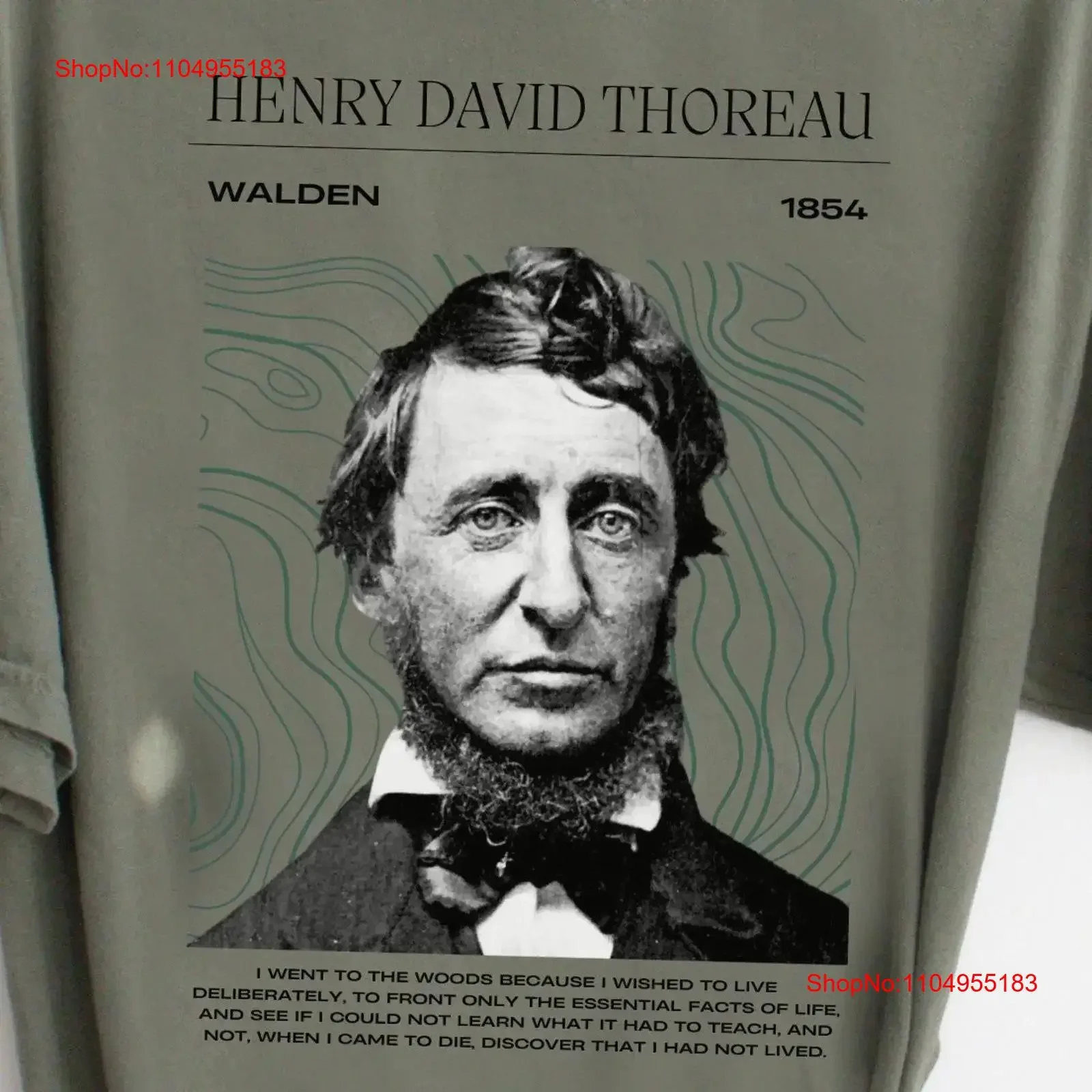 

Henry David Thoreau Walden Light Academia T Shirt Booktok Book Lover ELA Teacher Naturalist Library vintage Washed graphic