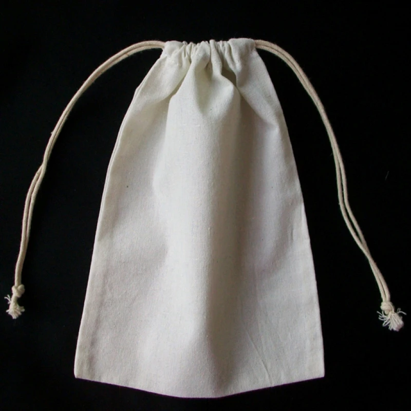 100pcs cotton jewelry gift pouch small drawstring bag 7*9cm for jewelry packaging include free shipping