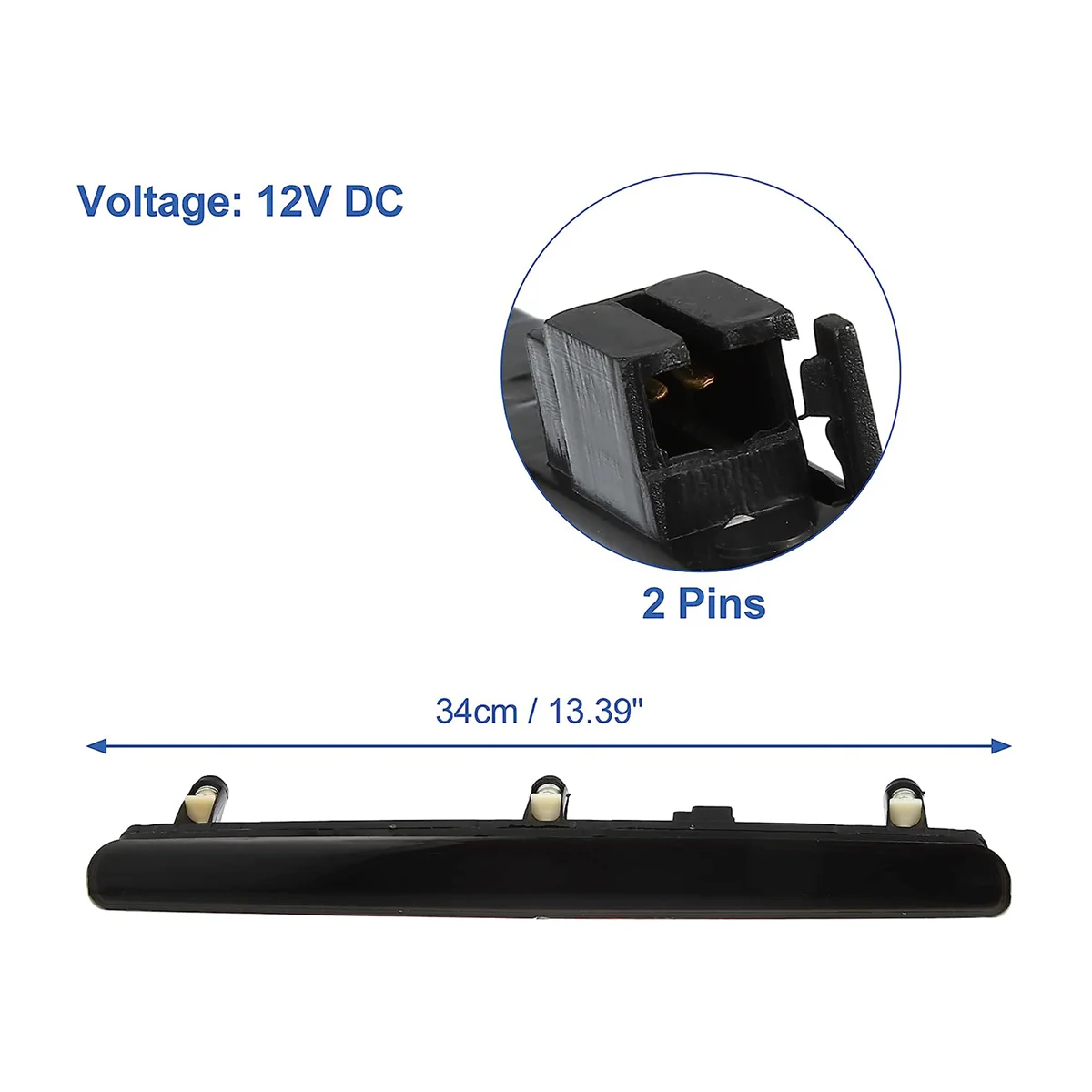 Muslimhigh Position luce freno luce di segnalazione a LED luce stroboscopica accessori per auto per Volkswagen Audi Seat Black