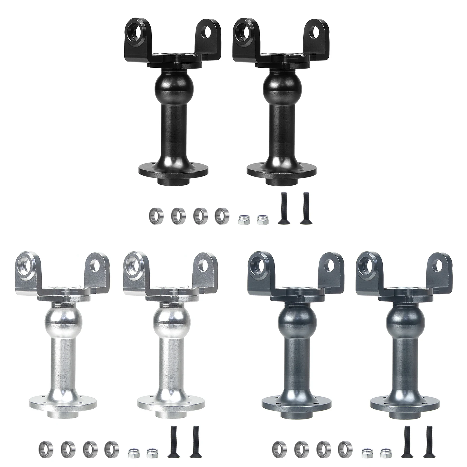 Aluminum Axle/Shaft Tube C-Hubs Kit for Tamiya Super ClodBuster Bullhead Upgrades Parts