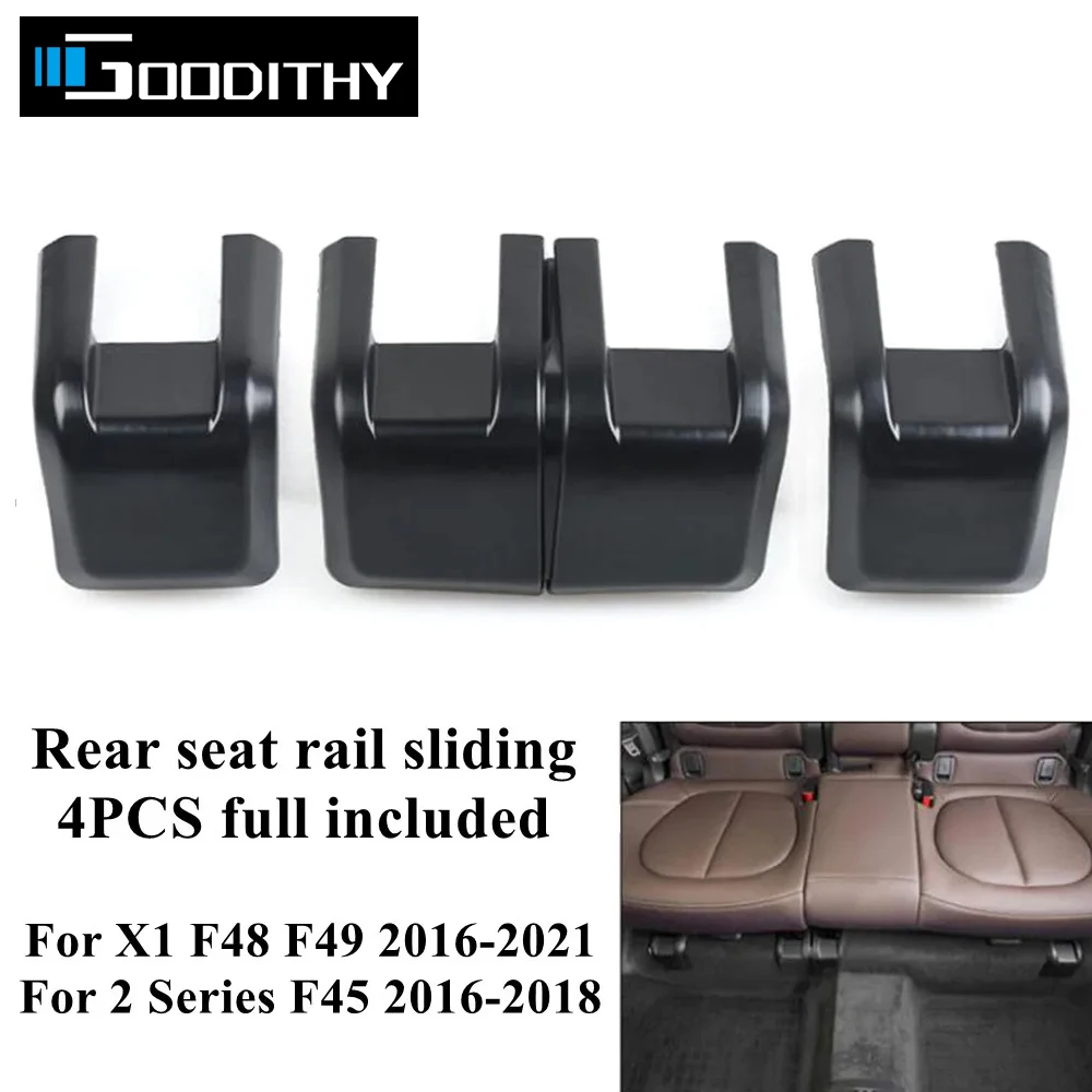 LHD RHD Black Car Rear Seat Rail Sliding Track Bonnet Trim Cover Replacement For BMW X1 X2 F48 F49 F39 2-Series F45 2016-2021