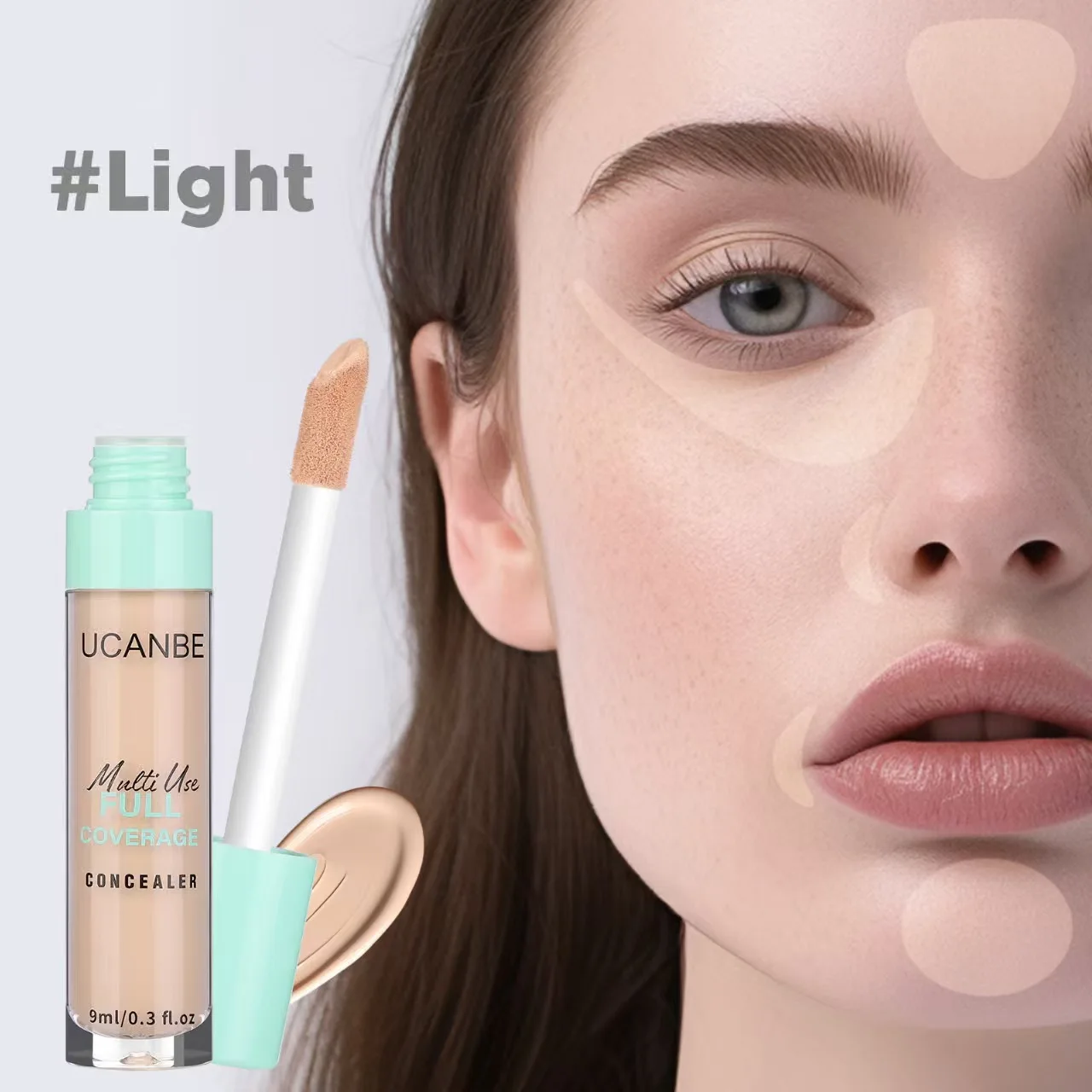 UCANBE Liquid Concealer Creamy Moisturizing High Coverage For Pores Dark Circles Natural Finish Lasting Face Makeup 9ml