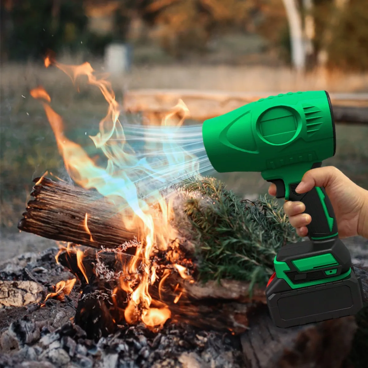 مجفف شعر لاسلكي يعمل بالبطارية مع شاحن سريع. تدفق هواء عالي الطاقة مناسب لإزالة الغبار الداخلي للسيارة ومقصورة المحرك #6