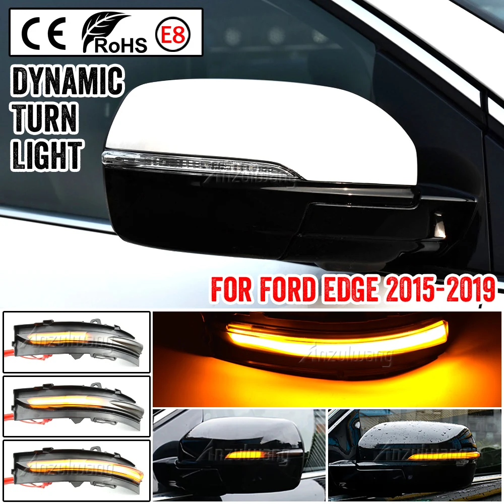 Fit For Ford EDGE 2015-2019 Car Flashing LED Dynamic Turn Signal Light Side Mirror Sequential Indicator Blinker Lamp - view 5