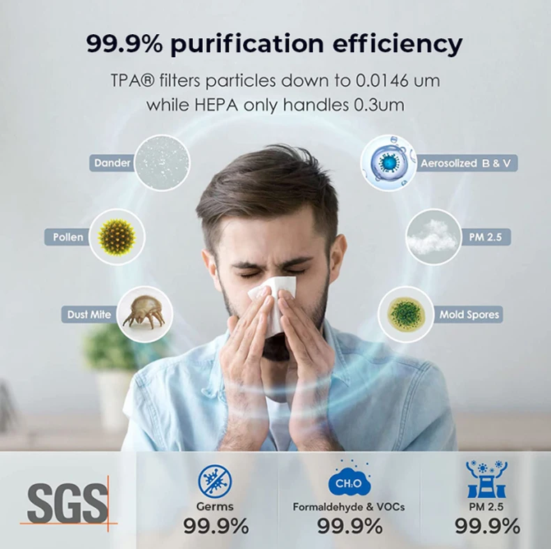 Commercial smart air purifier with PM2.5 display