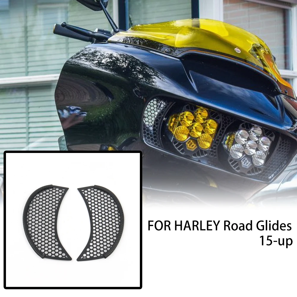 

Motorcycle Fairing Mesh Grill Side Vent Screen For Harley Touring Road Glide Ultra Special FLTRXS FLTRU FLTRUSE Custom 2015-up