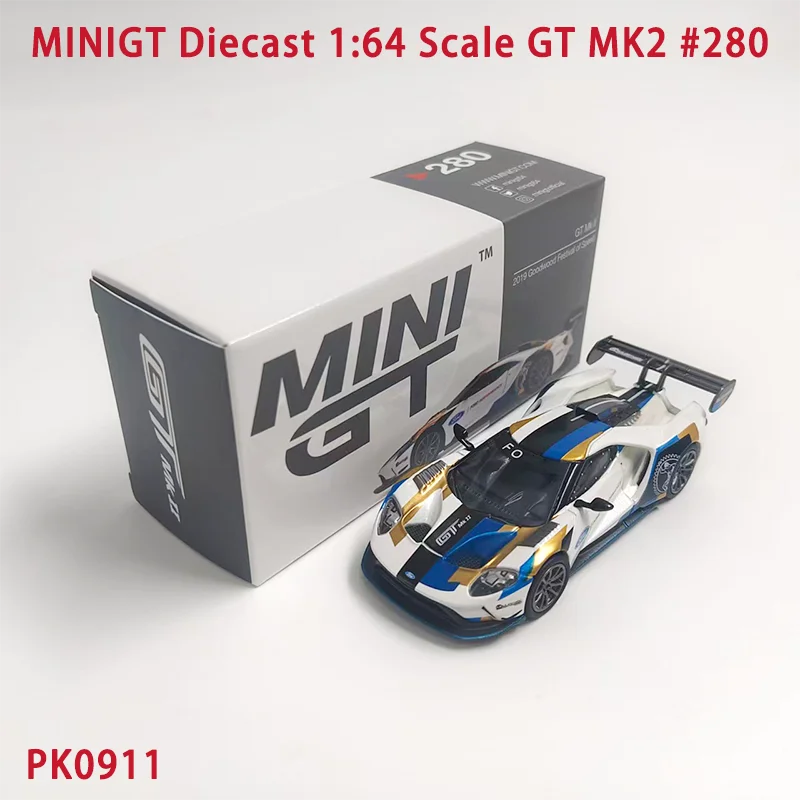 MINIGT Diecast 1:64 Scale GT MK2 #280 Alloy Model Car for Adult Boys Hobby Gift Display Ornament
