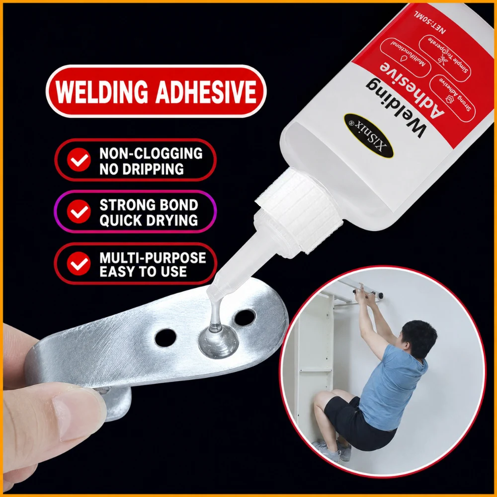 High-Strength Welding Glue, Universal Super Adhesive Suitable for Plastic, Ceramics, Metal, and Glass, Strong Instant Glue