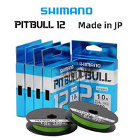 SHIMANO PITBULL 12 Braided wire strands Fishing line 150m/200m Supple flexibility smoothness PE line low elongation lure casting