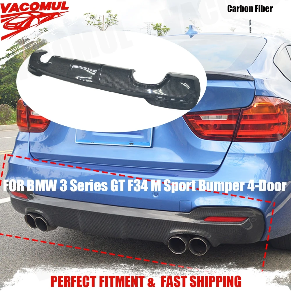 

VACOMUL Carbon Fiber Racing Rear Diffuser FRP Bumper Lip Spoiler for BMW 3 Series GT F34 M Sport Bumper 4-Door 2012 - 2017