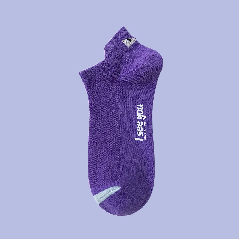 5/10 Pairs Deodorant Sweat-Absorbent Summer Thin Breathable Low-top Boat Socks Sports Socks Spring and Summer Men's Socks