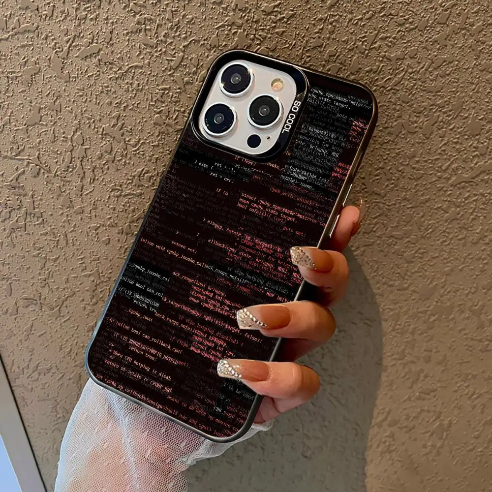 

Чехол для мобильного телефона The Code Design, противоударный и противоскользящий, матовый, подходит для iPhone 16, 15, 14, 13, 12, 11 Pro Max Plus Mini