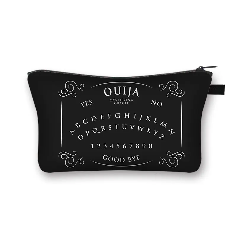 Spirit Board Ouija Ghost Cosmetic Case Pumpkin Skull Witch Vampire Makeup Storage Pouch Black Cat Candy Bags Halloween Gift