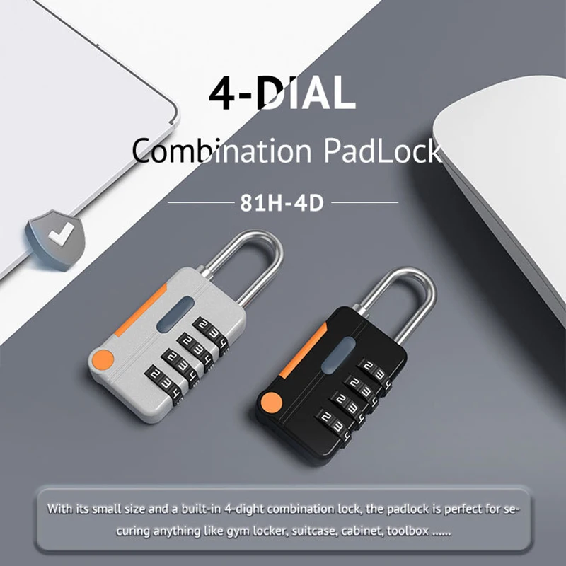 Colourful 4-digit Combination Padlock Suitcase Lock CASE Lock Anti-theft Security Combination Lock Backpack Keyless Padlock